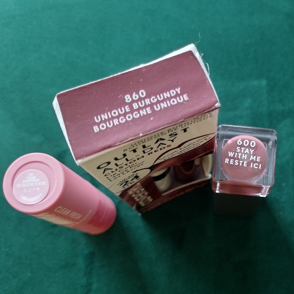 Lot Burgundy #860 Lip Color / Yummy Lipstick #120 Sugar Poppy / #600 Mat... - Picture 5 of 8